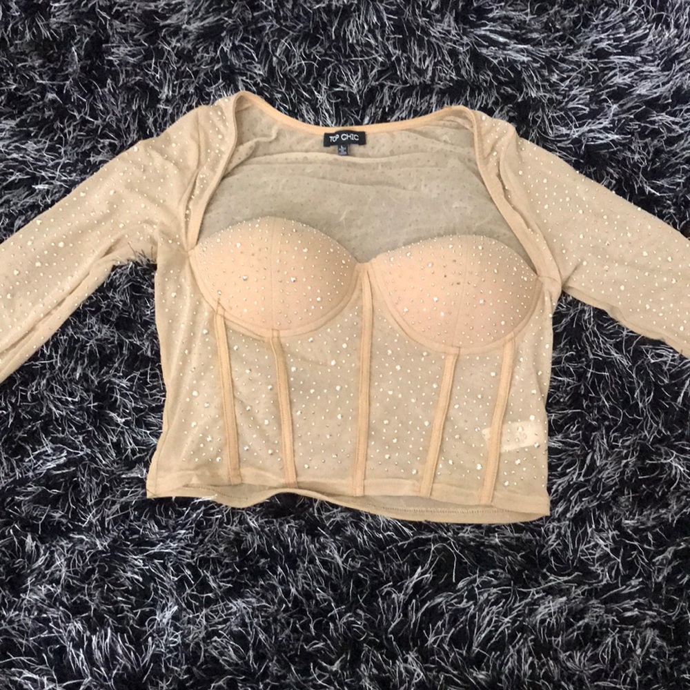 Nude Sequin top
